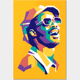 Stevie Wonder WPAP Limit Color Posters and Art